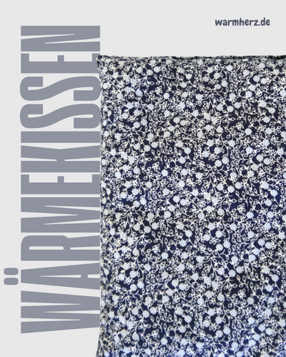 Wärmekissen geblümt blau